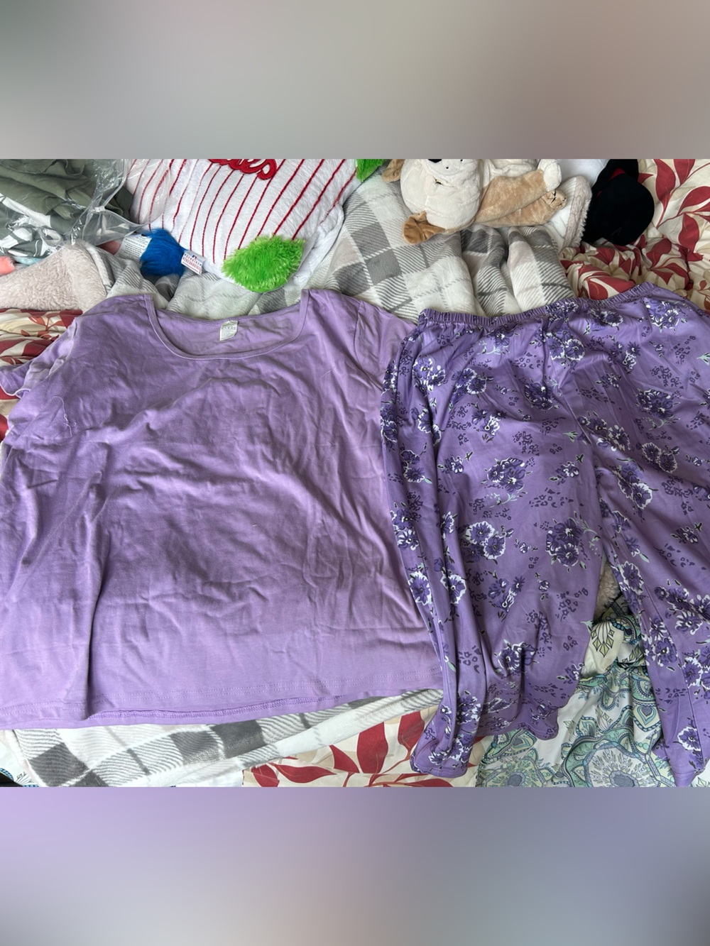 Purple floral shirt & Capri set